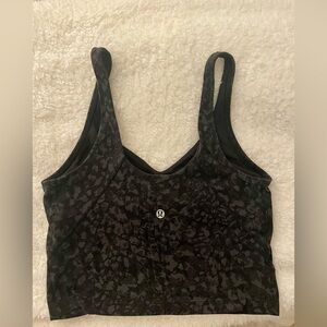Lululemon Align Crop Top in black animal print